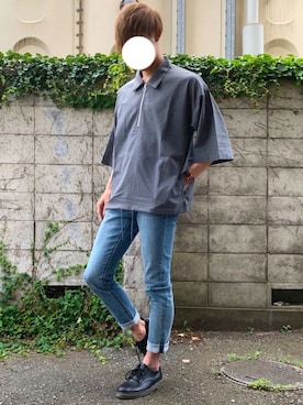 「RAGEBLUE（レイジブルー）のアイテム（その他シューズ）」を使った、しぐぅ🌙さん（メンズ・180cm）の夏コーディネート