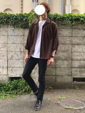 「RAGEBLUE（レイジブルー）のアイテム（その他シューズ）」を使った、しぐぅ🌙さん（メンズ・180cm）の秋コーディネート