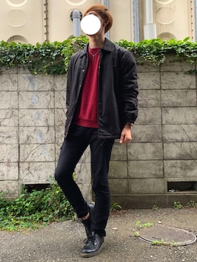「RAGEBLUE（レイジブルー）のアイテム（その他シューズ）」を使った、しぐぅ🌙さん（メンズ・180cm）の秋コーディネート