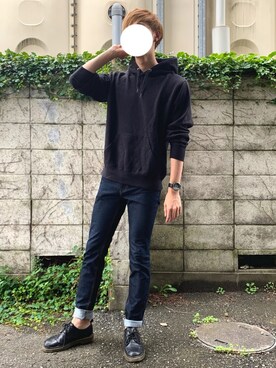 「RAGEBLUE（レイジブルー）のアイテム（その他シューズ）」を使った、しぐぅ🌙さん（メンズ・180cm）の秋コーディネート