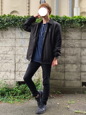 「Dickies（ディッキーズ）のアイテム（ナイロンジャケット）」を使った、しぐぅ🌙さん（メンズ・180cm）の秋コーディネート