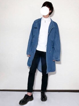 「unrelaxing（アンリラクシング）のアイテム（モッズコート）」を使った、しぐぅ🌙さん（メンズ・180cm）の秋コーディネート
