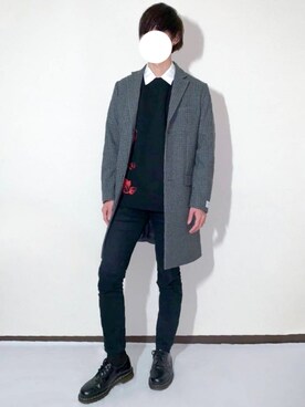「H&M DIVIDED（エイチアンドエム　ディヴァイデッド）のアイテム（スウェット）」を使った、しぐぅ🌙さん（メンズ・180cm）の秋コーディネート