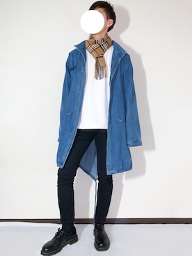 「unrelaxing（アンリラクシング）のアイテム（モッズコート）」を使った、しぐぅ🌙さん（メンズ・180cm）の冬コーディネート