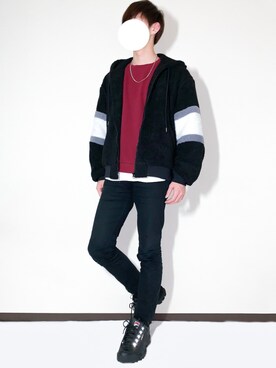 「BASQUE magenta（バスクマゼンタ）のアイテム（ブルゾン）」を使った、しぐぅ🌙さん（メンズ・180cm）の冬コーディネート