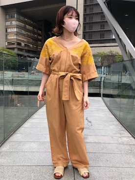 「sara mallika（サラ マリカ）のアイテム（オールインワン・サロペット）」を使った、DouDou  阪急三番街店さん（レディース・158cm）の春コーディネート