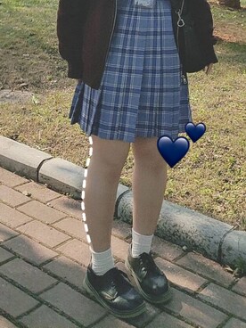 「H&M（エイチ・アンド・エム）のアイテム（スタジャン）」を使った、deerdw77さん（レディース・158cm）の冬コーディネート