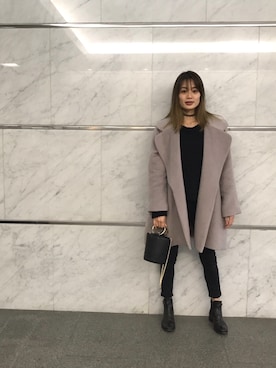 「rag & bone（ラグアンドボーン）のアイテム（パンツ）」を使った、黒木 ナツミ🦋さん（レディース・162cm）の冬コーディネート