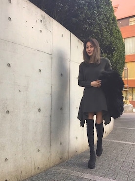 黒木 ナツミ🦋さん（レディース・162cm）の冬コーディネート