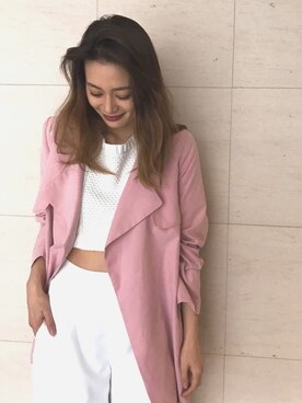 「春コート」｜黒木 ナツミ🦋さん（レディース・162cm）の春コーディネート