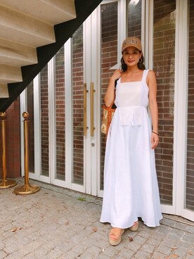 「ROXY（ロキシー）のアイテム」を使った、黒木 ナツミ🦋さん（レディース・162cm）の夏コーディネート