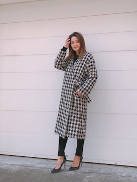 「ハロウィン」｜「アイテム（チェスターコート）」を使った、黒木 ナツミ🦋さん（レディース・162cm）の秋コーディネート