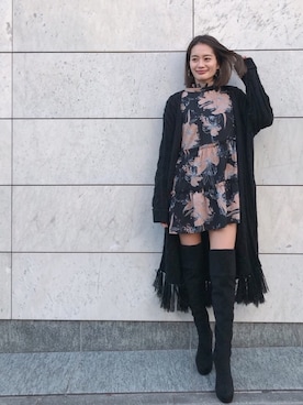 黒木 ナツミ🦋さん（レディース・162cm）の冬コーディネート