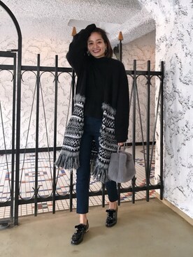 黒木 ナツミ🦋さん（レディース・162cm）の冬コーディネート