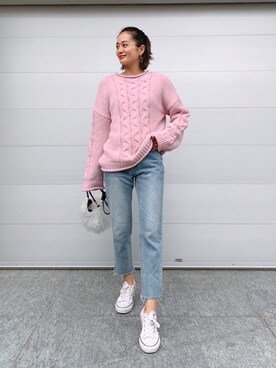 「アイラブCONVERSE」｜黒木 ナツミ🦋さん（レディース・162cm）の秋コーディネート