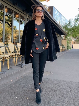 黒木 ナツミ🦋さん（レディース・162cm）の冬コーディネート