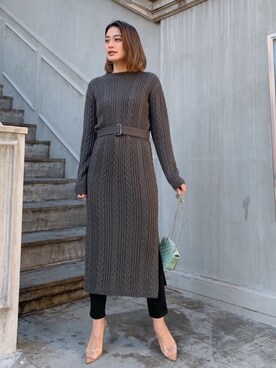 黒木 ナツミ🦋さん（レディース・162cm）の冬コーディネート