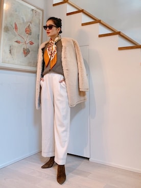 黒木 ナツミ🦋さん（レディース・162cm）の冬コーディネート