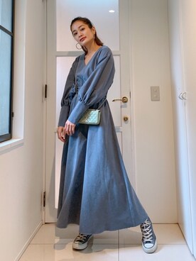「シャネル」｜「アイテム（ワンピース/ドレス）」を使った、黒木 ナツミ🦋さん（レディース・162cm）の冬コーディネート