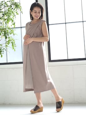 「Vicente for mom（ヴィセンテフォーマム）のアイテム」を使った、黒木 ナツミ🦋さん（レディース・162cm）の春コーディネート