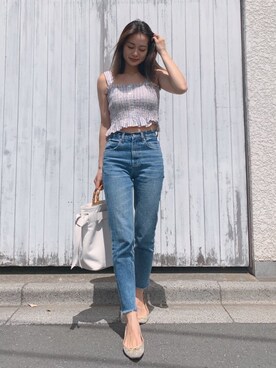 「Vicente（ヴィセンテ）のアイテム（キャミソール）」を使った、黒木 ナツミ🦋さん（レディース・162cm）の春コーディネート