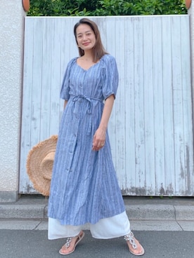 黒木 ナツミ🦋さん（レディース・162cm）の夏コーディネート