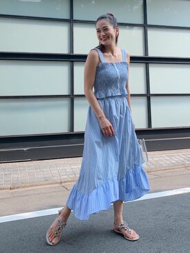 黒木 ナツミ🦋さん（レディース・162cm）の夏コーディネート