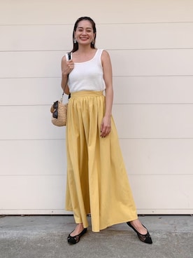 「Vicente（ヴィセンテ）のアイテム（タンクトップ）」を使った、黒木 ナツミ🦋さん（レディース・162cm）の夏コーディネート