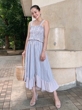 黒木 ナツミ🦋さん（レディース・162cm）の夏コーディネート