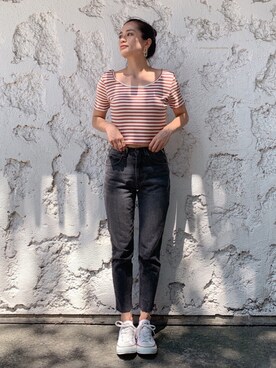 「ROXY（ロキシー）のアイテム」を使った、黒木 ナツミ🦋さん（レディース・162cm）の夏コーディネート
