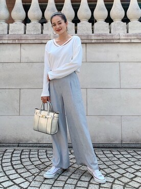 黒木 ナツミ🦋さん（レディース・162cm）の秋コーディネート