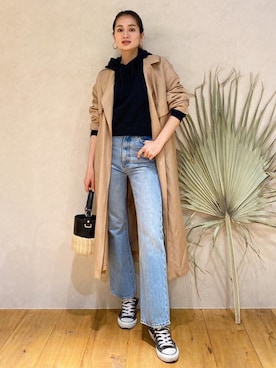 「CONVERSE（コンバース）のconverse（コンバース） ALL STAR OX（オールスターOX）（スニーカー）」を使った、黒木 ナツミ🦋さん（レディース・162cm）の春コーディネート