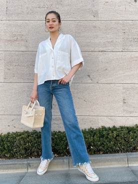 黒木 ナツミ🦋さん（レディース・162cm）の春コーディネート