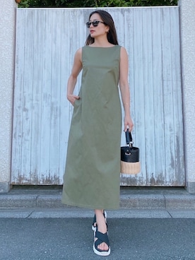 「Steven Alan（スティーブンアラン）のアイテム（アクセサリー）」を使った、黒木 ナツミ🦋さん（レディース・162cm）の夏コーディネート