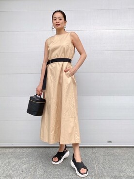 「Steven Alan（スティーブンアラン）のアイテム（アクセサリー）」を使った、黒木 ナツミ🦋さん（レディース・162cm）の夏コーディネート