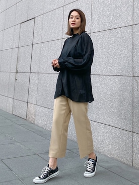 黒木 ナツミ🦋さん（レディース・162cm）の春コーディネート