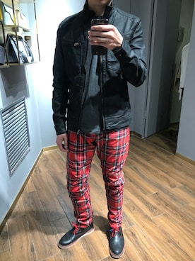 「YMC（ワイエムシー）のアイテム（トップス）」を使った、不知道该叫什么さん（メンズ・177cm）の秋コーディネート