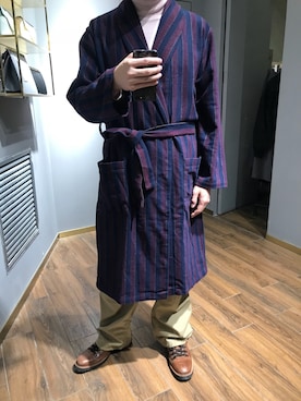 「アイテム（ダッフルコート、その他）」を使った、不知道该叫什么さん（メンズ・177cm）の秋コーディネート