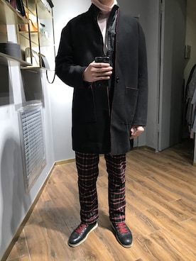 「アイテム（ダッフルコート）」を使った、不知道该叫什么さん（メンズ・177cm・40代）の冬コーディネート