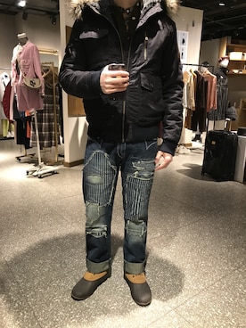 「アイテム（ブルゾン）」を使った、不知道该叫什么さん（メンズ・177cm・40代）の春コーディネート