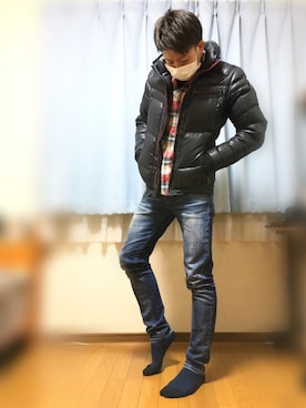 「風邪っぴき」｜hinai_Gさん（メンズ・170cm）の冬コーディネート
