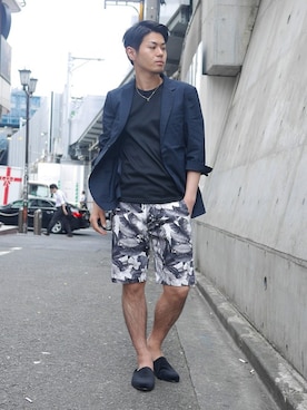 「VANQUISH」｜「アイテム（その他シューズ）」を使った、VANQUISHさん（メンズ・175cm）の夏コーディネート