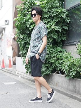 「VANQUISH（ヴァンキッシュ）のアイテム」を使った、VANQUISHさん（メンズ・165cm）の夏コーディネート