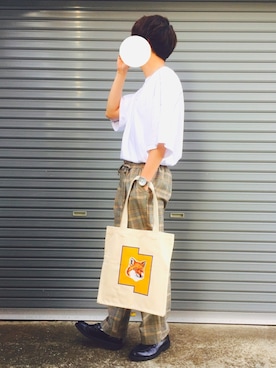 「メゾン キツネ(MAISON KITSUNE)」｜「アイテム（腕時計）」を使った、もつさん（メンズ・175cm）の春コーディネート