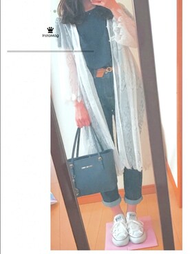 「CONVERSE（コンバース）のconverse（コンバース） ALL STAR OX（オールスターOX）（スニーカー）」を使った、maoiさん（レディース・157cm）の春コーディネート