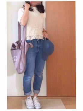 「アイテム（ピアス（両耳用））」を使った、maoiさん（レディース・157cm・20代）の夏コーディネート