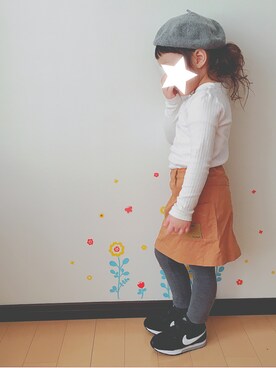 「むすめコーデ」｜「アイテム（スカート）」を使った、Naa.｡oOさん（キッズ・100cm）の春コーディネート