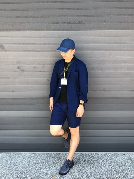 「MUJI」｜「アイテム（セットアップ）」を使った、Miller Chih-sung Wuさん（メンズ・170cm）の夏コーディネート