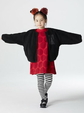 「クリスマス」｜「アイテム（その他アウター）」を使った、MARKEY'Sさん（キッズ・115cm）の秋コーディネート