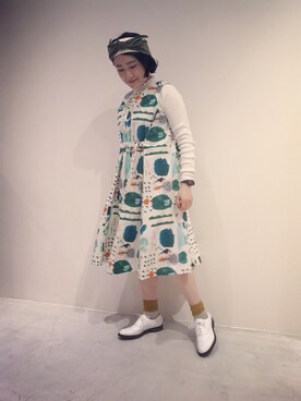 「chambre de charme（シャンブルドゥシャーム）のアイテム（ワンピース）」を使った、otnさん（レディース・160cm）の冬コーディネート